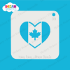 Picture of Canada Heart Flag - Mylar Stencil - 09