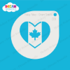 Picture of Canada Heart Flag - Mylar Stencil - 09