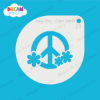 Picture of Flower Round Peace Sign - Mylar Stencil - 25