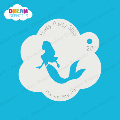 Picture of Swimming Mermaid - Mylar Stencil - 28