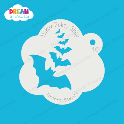 Picture of Flying Bats - Mylar Stencil - 40