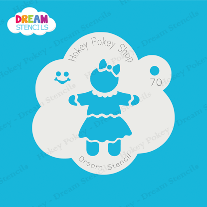 Picture of Gingerbread Girl- Mylar Stencil - 70