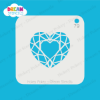 Picture of Geometric Heart - Mylar Stencil - 79