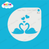 Picture of Kissing Swans - Mylar Stencil - 82