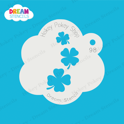 Picture of Cascading Four-Leaf Clovers - Mylar Stencil - 98