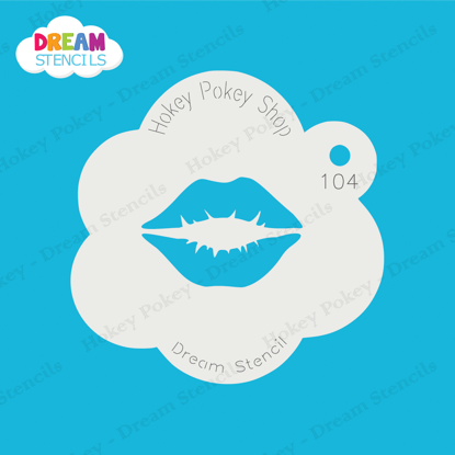 Picture of Kissing Lips - Mylar Stencil - 104