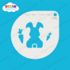 Picture of Easter Bunny with Carrots - Mylar Stencil - 106