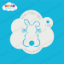 Picture of Sitting Easter Bunny - Mylar Stencil - 109