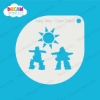 Picture of Inukshuk with Sun - Mylar Stencil - 133
