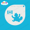 Picture of Canadian Beaver With Flag - Mylar Stencil - 137