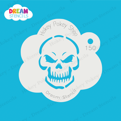 Picture of Evil Skull - Mylar Stencil - 150