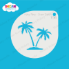 Picture of Twin Palm Trees - Mylar Stencil - 156