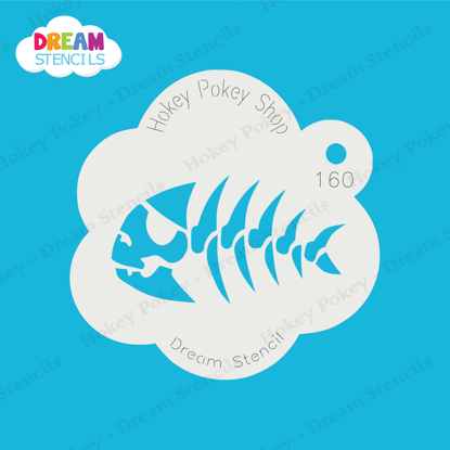 Picture of Fish Bones - Mylar Stencil - 160