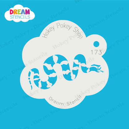Picture of Striped Snake - Mylar Stencil - 173
