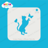 Picture of Standing Cat With Butterflies - Mylar Stencil - 219