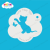 Picture of Playful Kitten With Butterfly - Mylar Stencil - 221