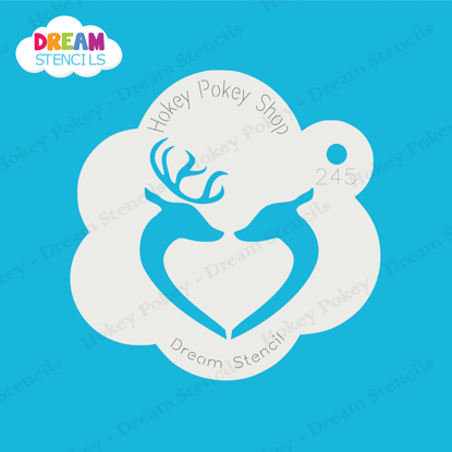 Picture of Deer in Love - Mylar Stencil - 245