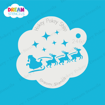 Picture of Santa's Sleigh - Mylar Stencil - 246