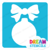 Picture of Christmas Ornament with Bow - Vinyl Stencil -21