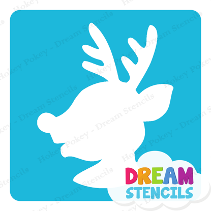 Picture of Rudolph Head - Vinyl Stencil -30