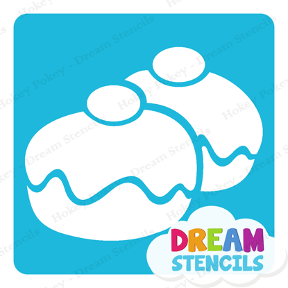 Picture of Double Sufganiyot Doughnut - Vinyl Stencil - 39