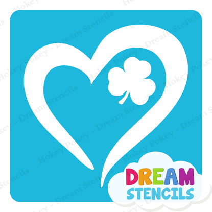 Picture of Heart Shamrock - Vinyl Stencil - 46