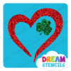 Picture of Heart Shamrock - Vinyl Stencil - 46