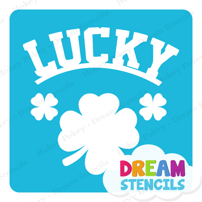 Picture of Lucky Four-Leaf Clover - Vinyl Stencil - 48