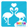 Picture of Kissing Flamingos - Vinyl Stencil - 58