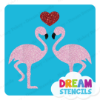 Picture of Kissing Flamingos - Vinyl Stencil - 58