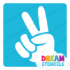 Picture of Finger Peace Sign - Vinyl Stencil - 68