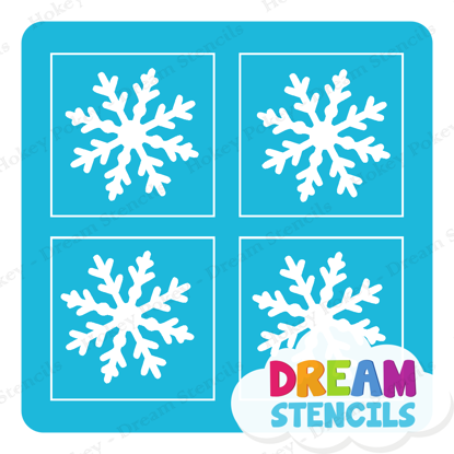 Picture of Mini 4 in 1 Snowflake - Vinyl Stencil - 20