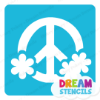 Picture of Flower Round Peace Sign - Vinyl Stencil - 69