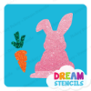 Picture of Easter Bunny with Carrot -Vinyl Stencil - 87