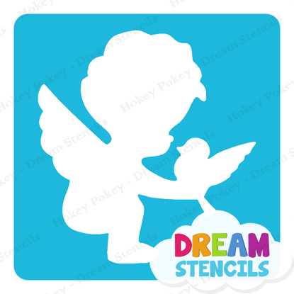 Picture of Cupid and Dove -Vinyl Stencil - 90