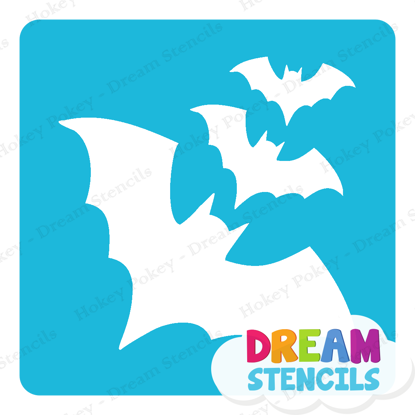 Picture of Cascading Bats - Vinyl Stencil -108