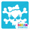 Picture of Cute Skull  - Vinyl Stencil -110