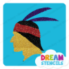 Picture of Indigenous Warrior - Vinyl Stencil -121