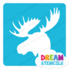 Picture of Moose Head - Vinyl Stencil -123