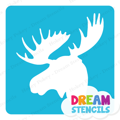 Picture of Moose Head - Vinyl Stencil -123