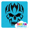 Picture of Tribal Evil Skull - Vinyl Stencil -131
