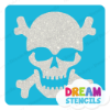 Picture of Skull with Bones - Vinyl Stencil -133