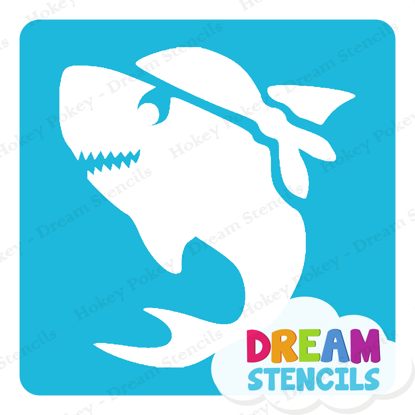 Picture of Pirate Shark - Vinyl Stencil -135