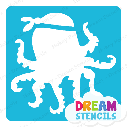 Picture of Pirate Octopus - Vinyl Stencil -136