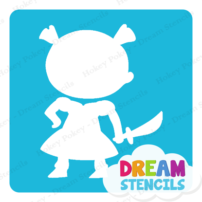 Picture of Pirate Girl - Vinyl Stencil -143