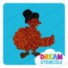 Picture of Turkey with a Hat - Vinyl Stencil -157