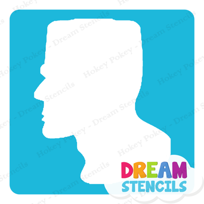 Picture of Frankenstein Face  - Vinyl Stencil -180