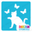 Picture of Sitting Cat With Butterflies - Vinyl Stencil - 199