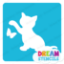 Picture of Playful Kitten With Butterfly - Vinyl Stencil - 200