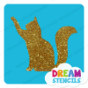 Picture of Cat Hi Five - Vinyl Stencil - 202